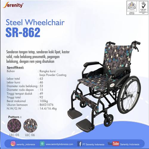 Kursi Roda Semi Traveling Serenity ( SR-862 )