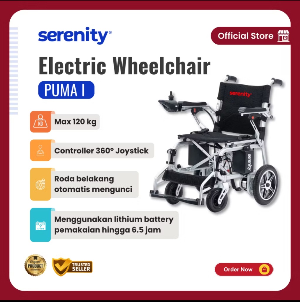 Kursi Roda Serenity Electric ( Puma 1 )