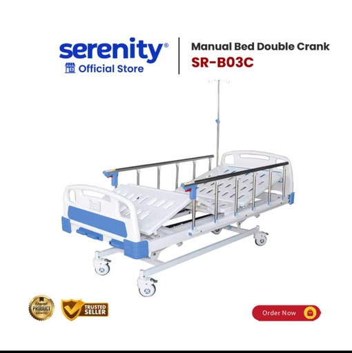 Bed Pasien 3 Crank Serenity SR-B03 C ( Tanpa Matras )